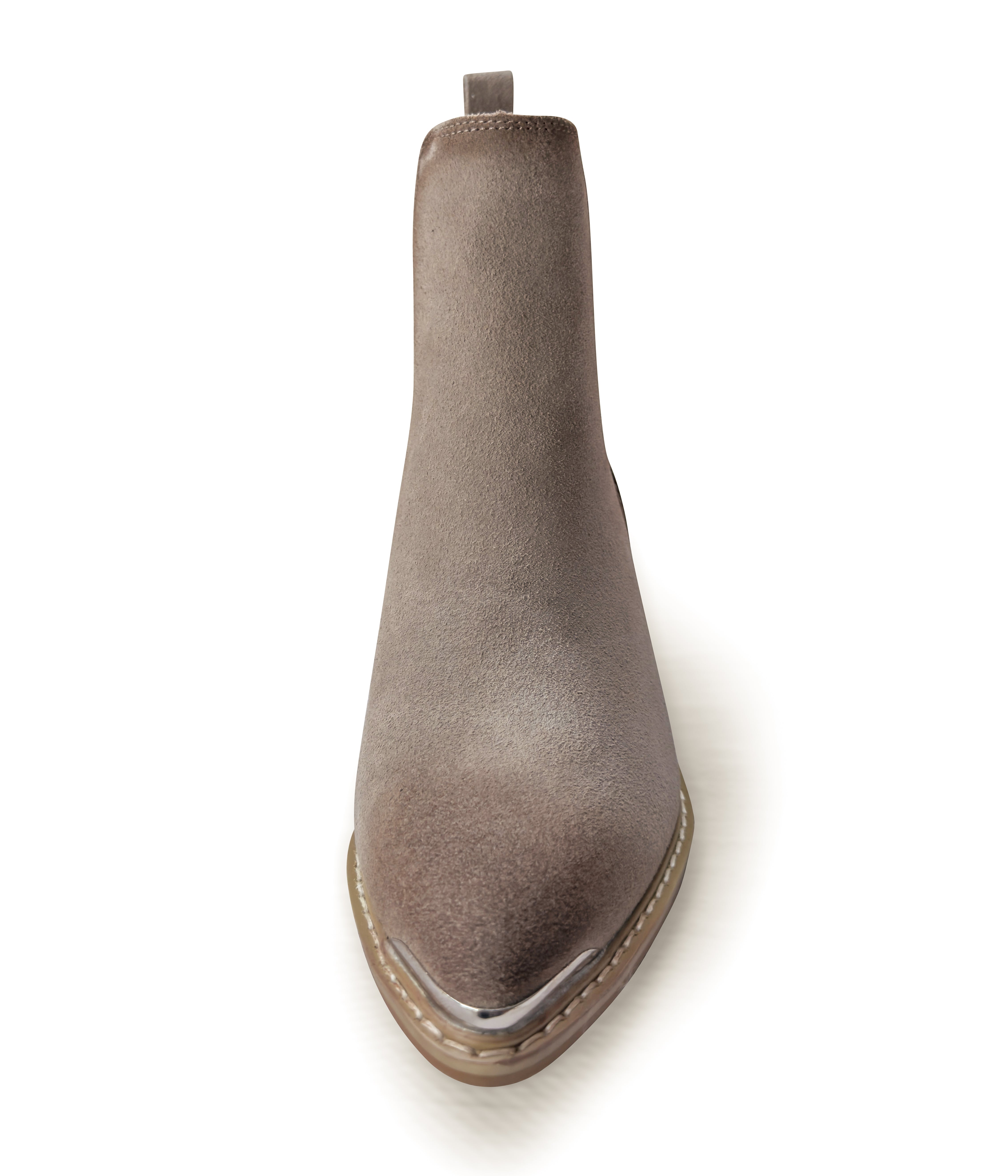 Wylie Suede Ankle Boot in Taupe - Charming Charlie
