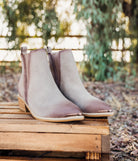 Wylie Suede Ankle Boot in Taupe - Charming Charlie