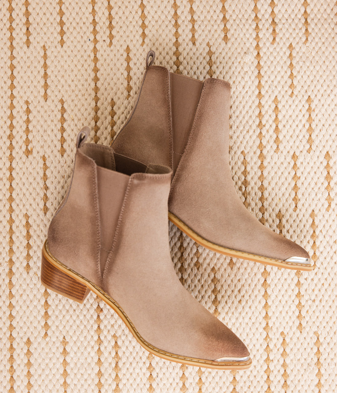 Wylie Suede Ankle Boot in Taupe - Charming Charlie