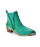Wylie Suede Ankle Boot in Teal - Charming Charlie