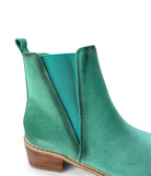 Wylie Suede Ankle Boot in Teal - Charming Charlie