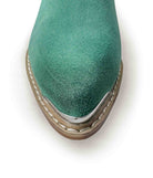 Wylie Suede Ankle Boot in Teal - Charming Charlie
