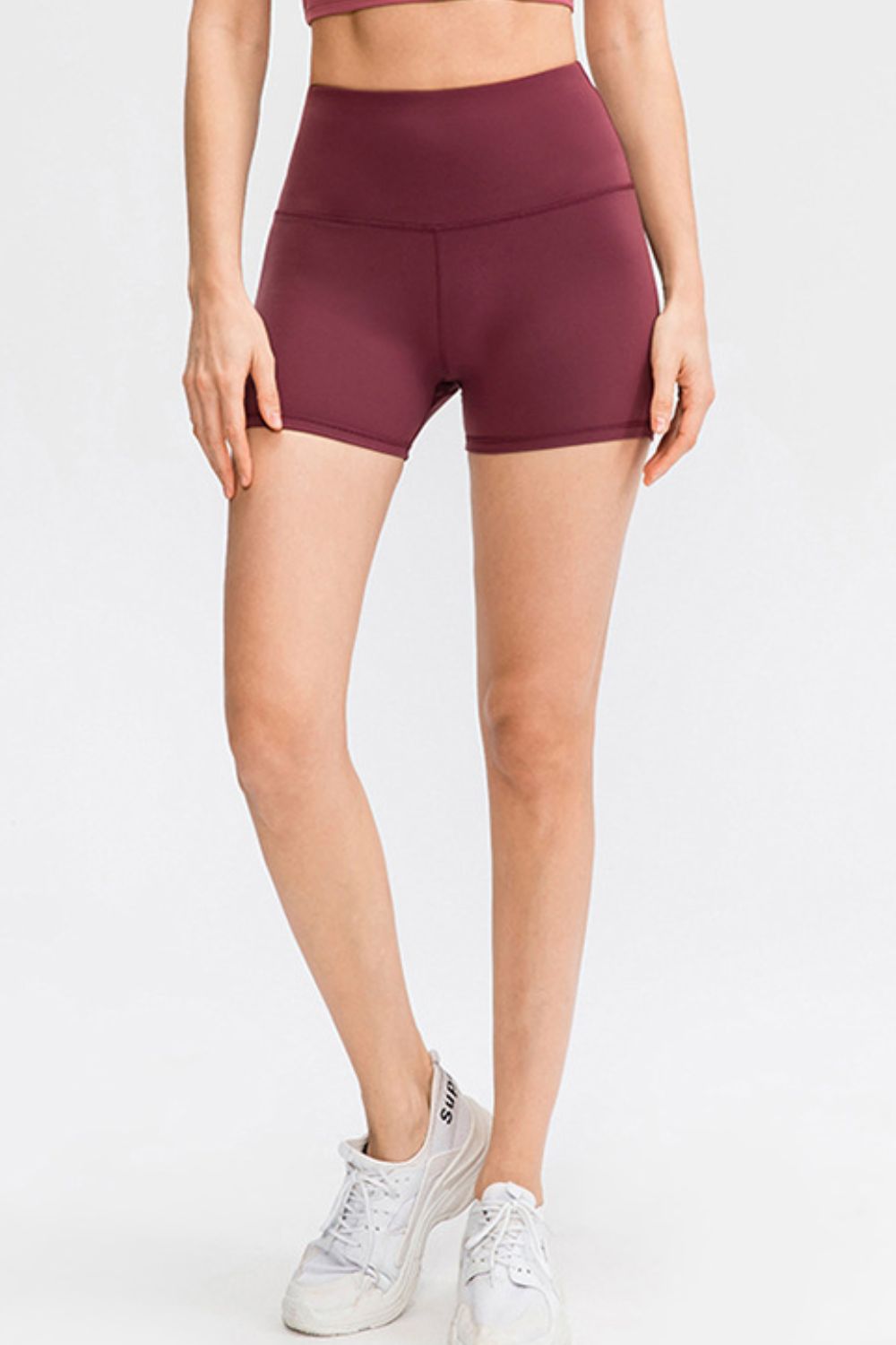 Wide Waistband Sports Shorts - Charming Charlie