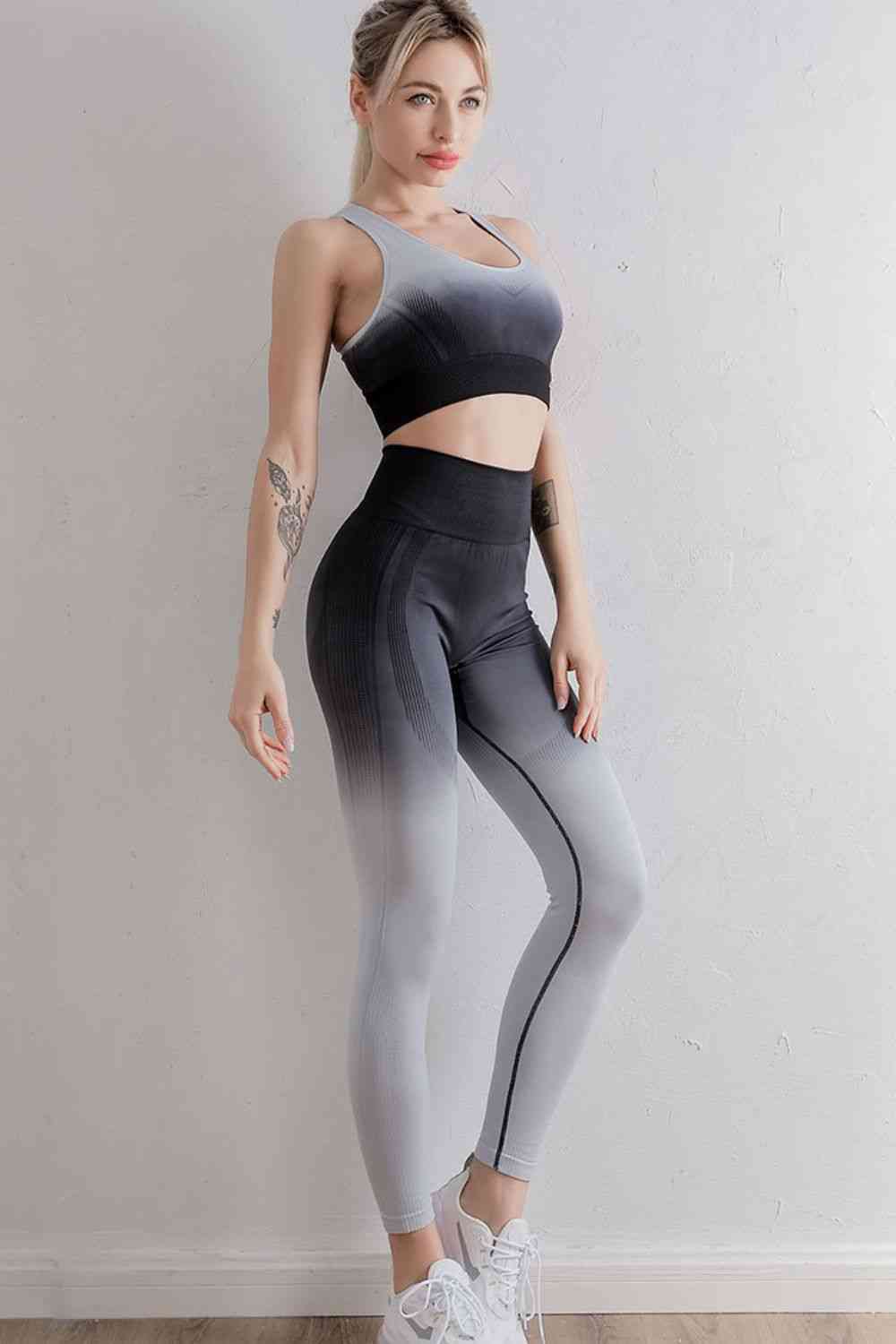 Gradient Sports Bra and Leggings Set - Charming Charlie