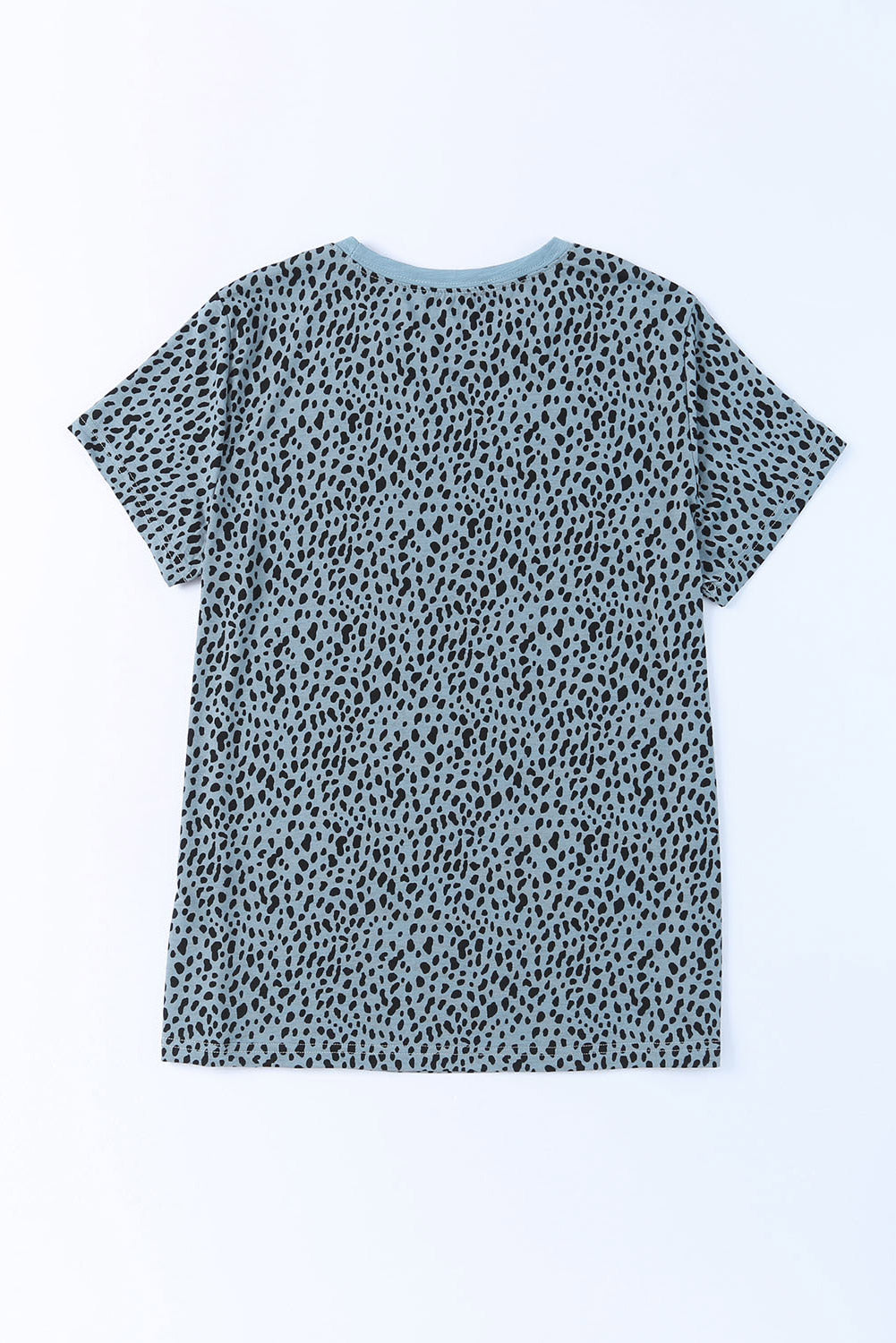 Animal Print Round Neck Short Sleeve T-Shirt - Charming Charlie