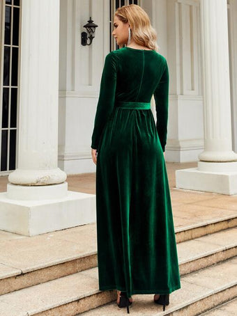 Front Circle Tie Maxi Dress