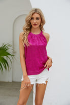 Sequin Grecian Neck Tank - Charming Charlie