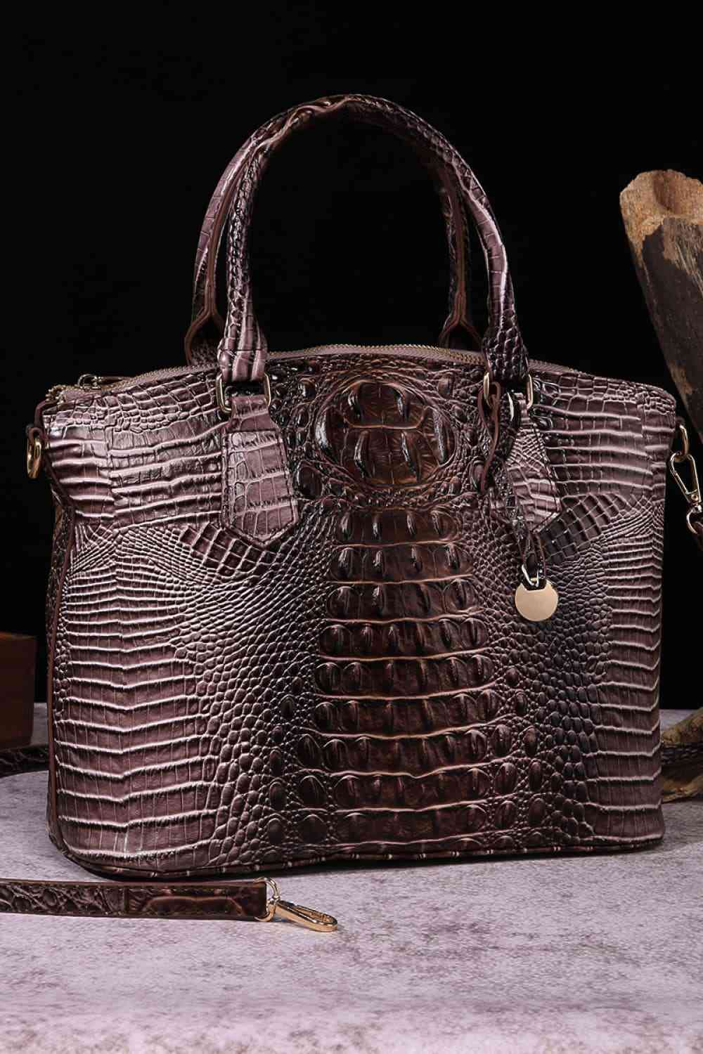 Brahmin Tan Croc Bag Melbourne Collection