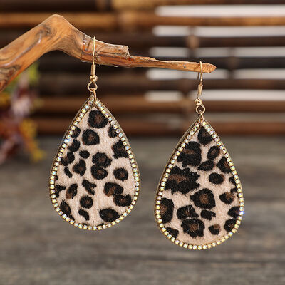 Leopard deals drop earrings