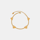 Titanium Steel Zircon Heart Bracelet - Charming Charlie