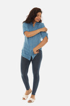 Embroidered Hem Women's Button Down Shirt - Charming Charlie