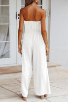 Tied Cutout Tube Wide Leg Jumpsuit - Charming Charlie