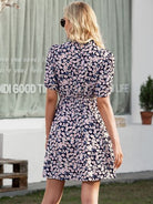 Floral Mock Neck Mini Dress - Charming Charlie