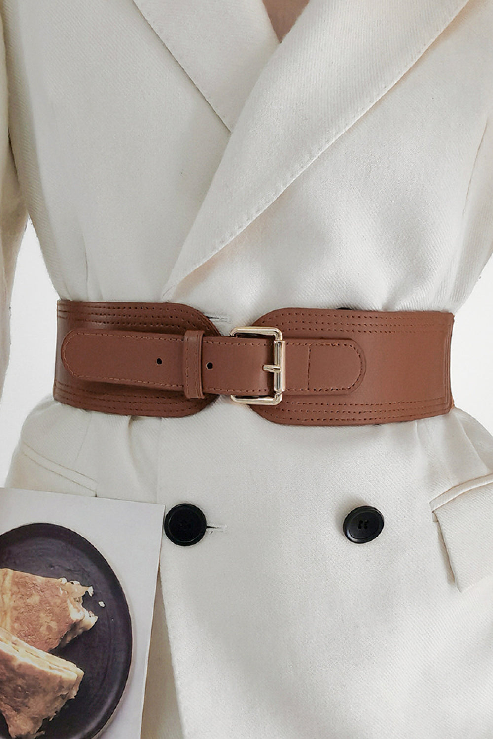 Elastic Wide PU Belt - Charming Charlie