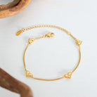 Titanium Steel Zircon Heart Bracelet - Charming Charlie