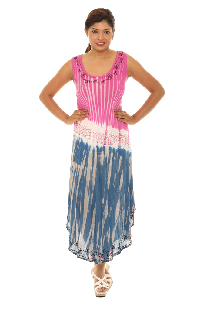 Tie dye Long Rayon Sundress - Shoreline Wear, Inc.