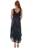 Tie-Dye With Embroidery Neckline Rayon Sundress - Shoreline Wear, Inc.