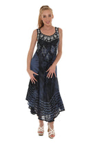 Tie-Dye With Embroidery Neckline Rayon Sundress - Shoreline Wear, Inc.