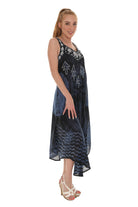 Tie-Dye With Embroidery Neckline Rayon Sundress - Shoreline Wear, Inc.