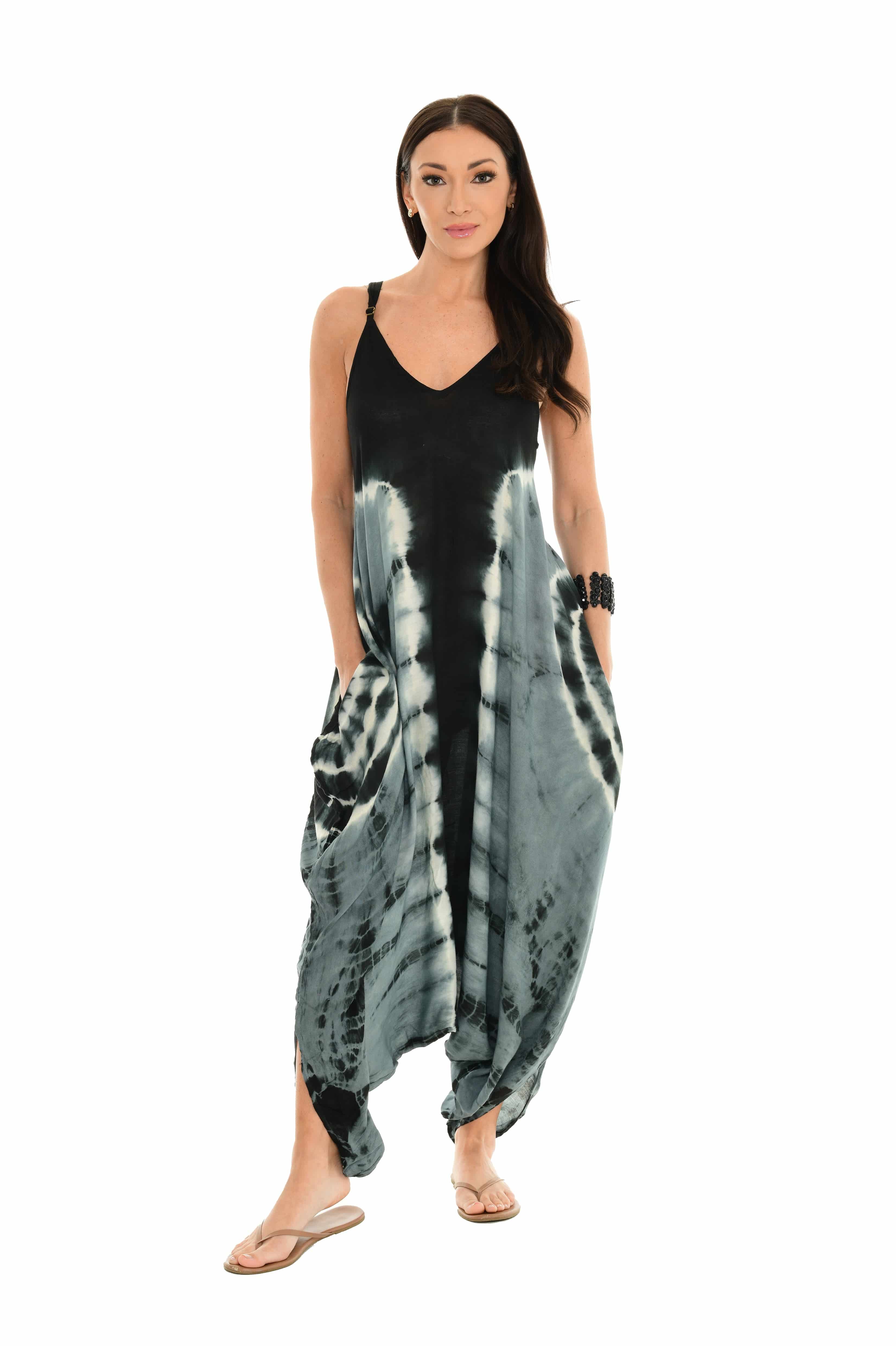 Tie-Dye Sleeveless Women Jumpsuit - Shoreline Wear, Inc.