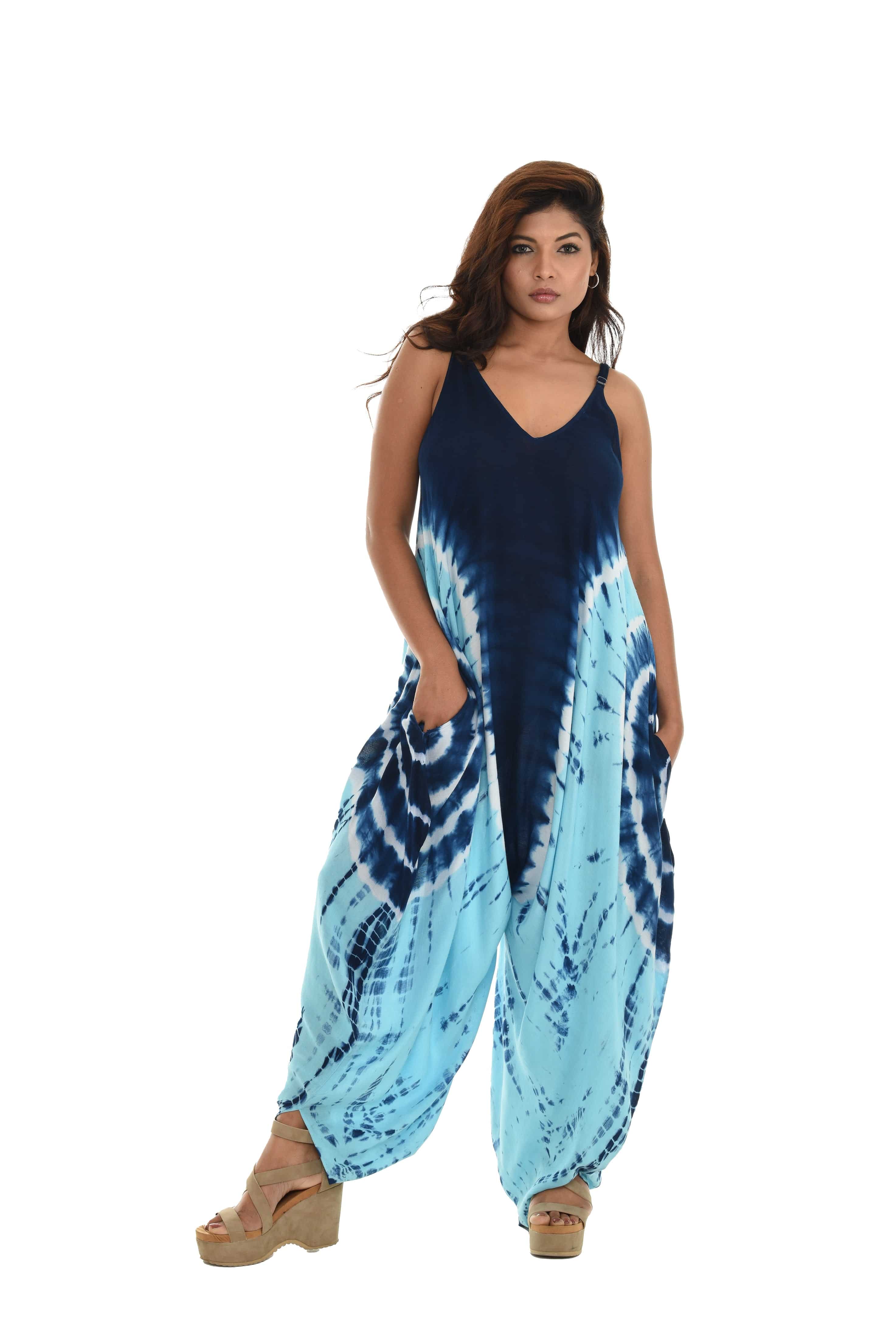 Tie-Dye Sleeveless Women Jumpsuit - Shoreline Wear, Inc.