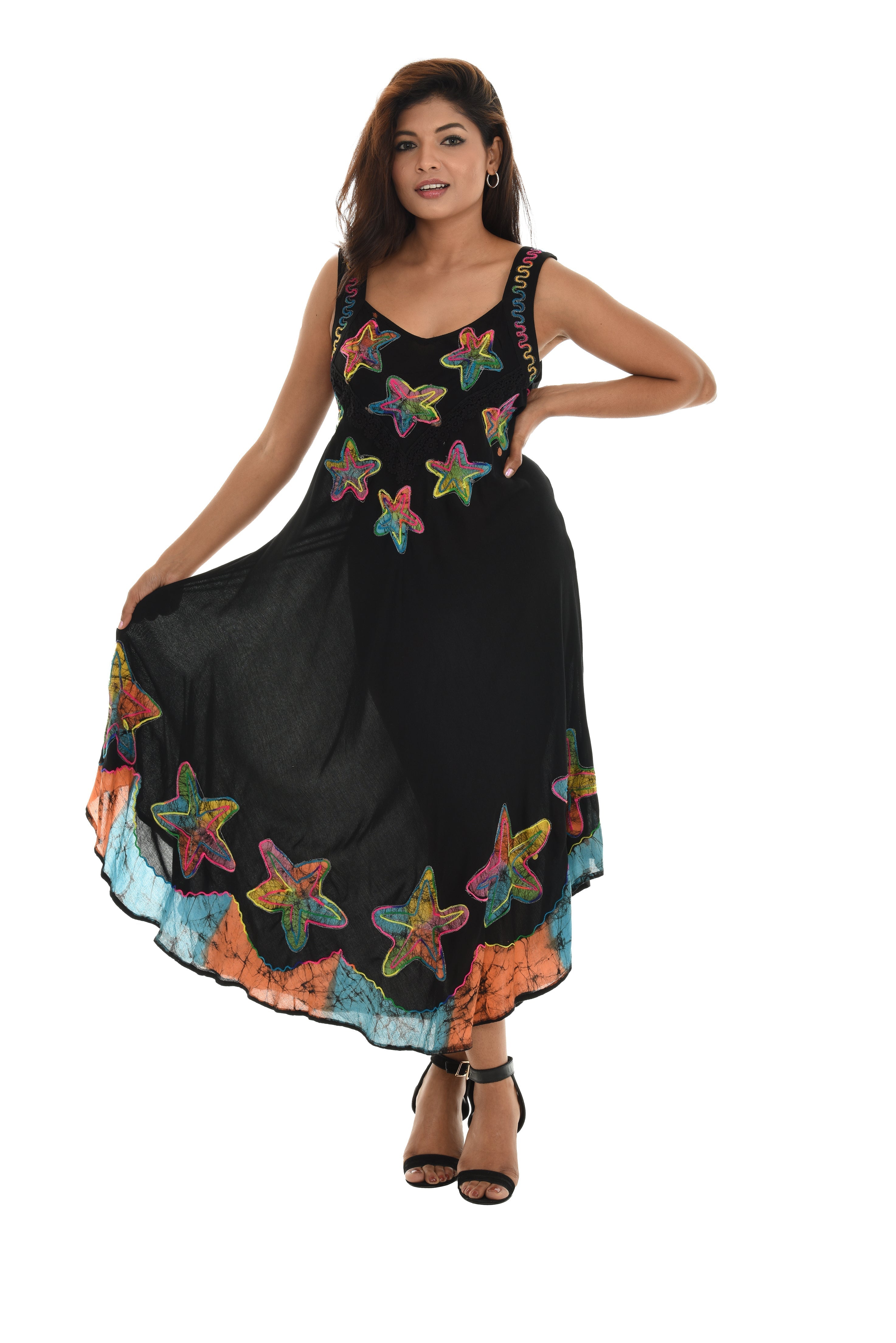 Starfish Sleeveless Midi Dress - Shoreline Wear, Inc.