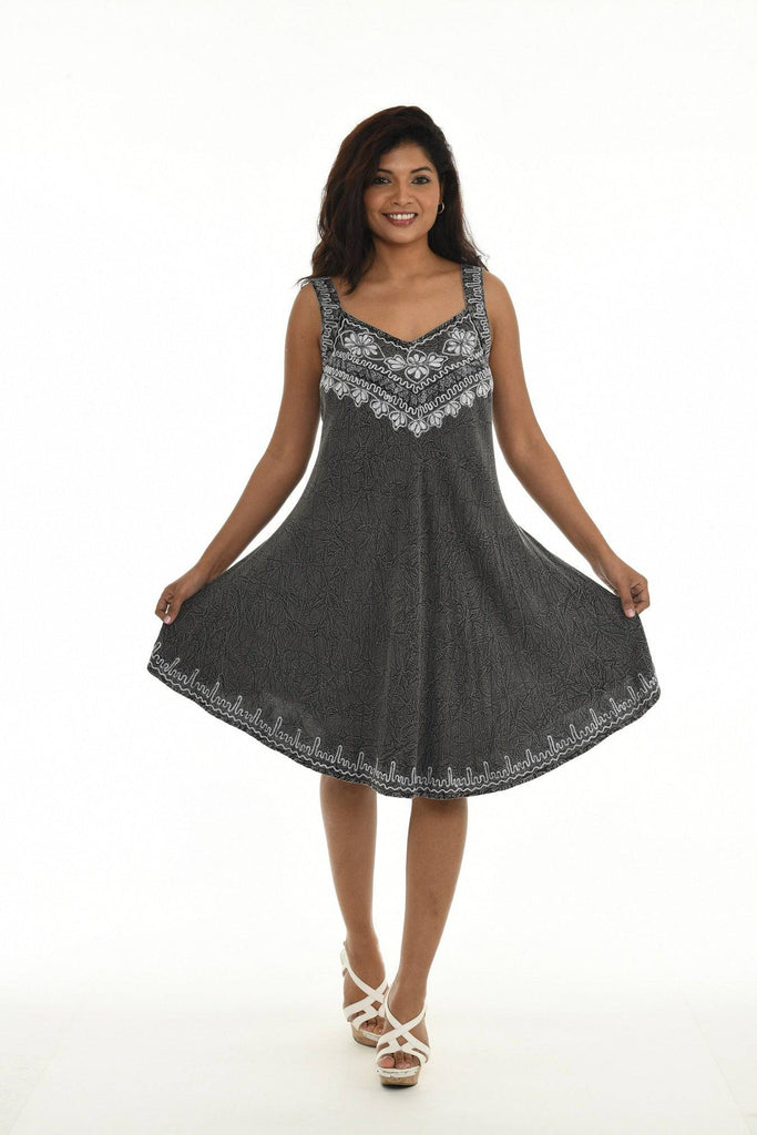Rayon Umbrella Sleeveless Dress - Shoreline Wear, Inc.