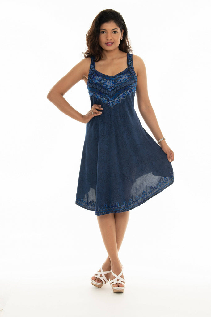 Rayon Umbrella Sleeveless Dress - Shoreline Wear, Inc.