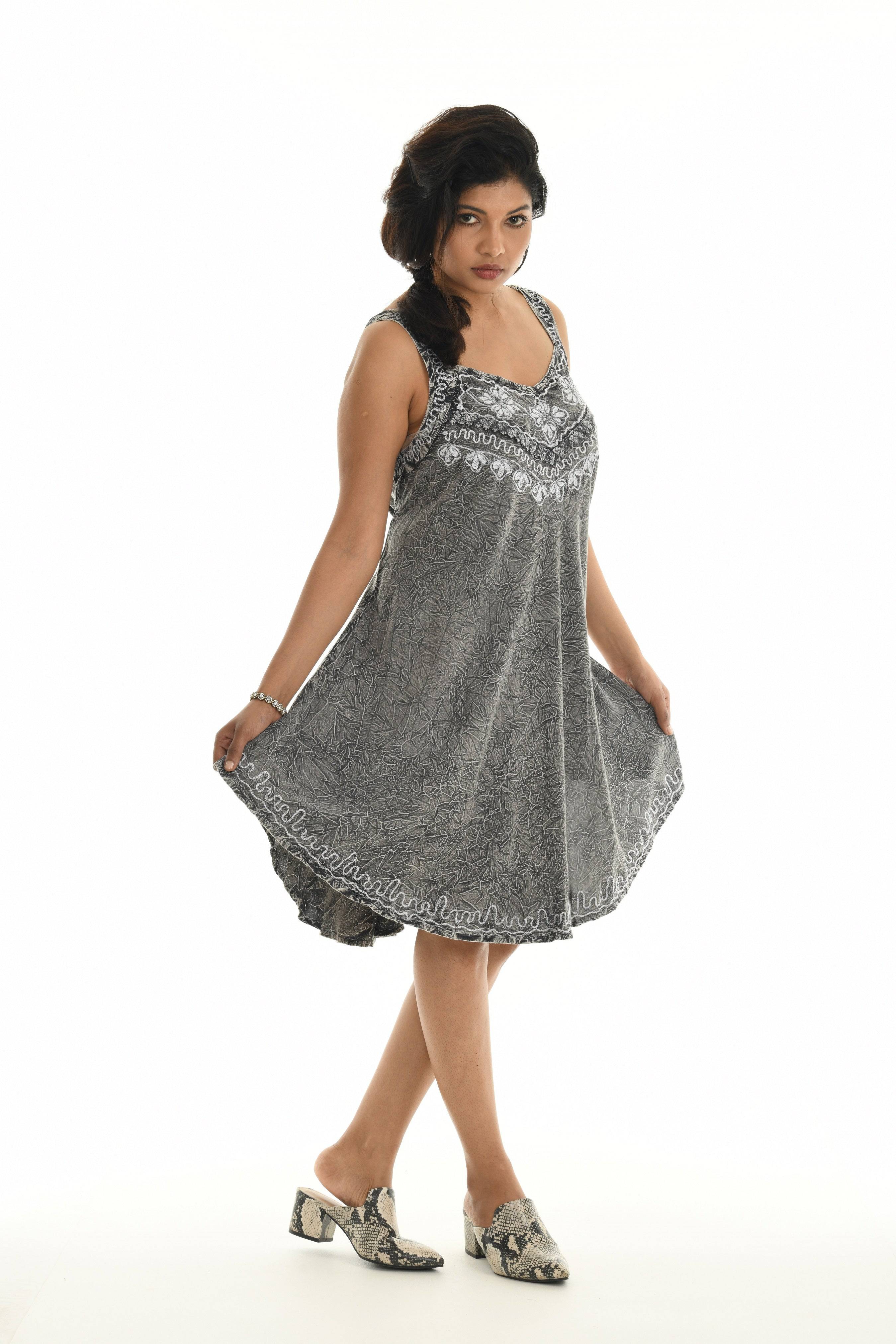 Rayon Umbrella Sleeveless Dress - Shoreline Wear, Inc.