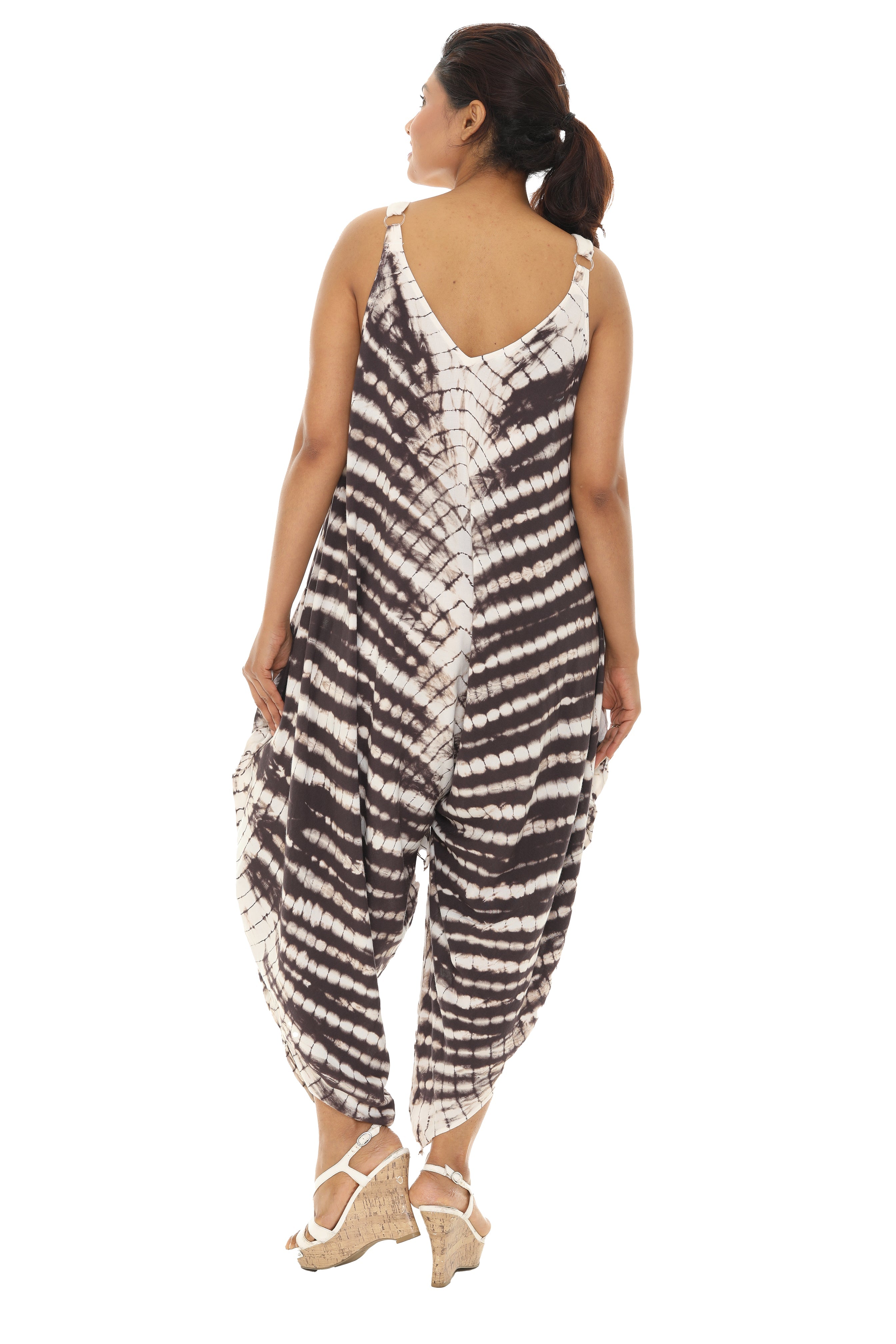 Tie Dye Sleeveless Women Harem Jumpsuit - Shoreline Wear, Inc.