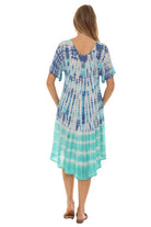 Tie Dye Short sleeves Midi Dress - Shoreline Wear, Inc.