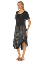 Tie-Dye With Short Sleeves Rayon Sundress - Shoreline Wear, Inc.