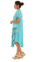 Tie-Dye With Short Sleeves Rayon Sundress - Shoreline Wear, Inc.