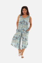 Printed Capri Wide Leg Jumpsuit - Charming Charlie