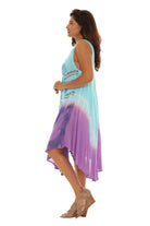 Butterflies With Two Tone Midi Rayon Sundress - Shoreline Wear, Inc.