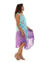 Butterflies With Two Tone Midi Rayon Sundress - Shoreline Wear, Inc.