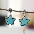 Artificial Turquoise Alloy Star Earrings - Charming Charlie