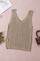 V-Neck Wide Strap Knit Vest - Charming Charlie