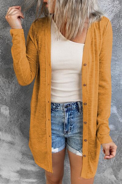 Button Up Long Sleeve Cover Up - Charming Charlie