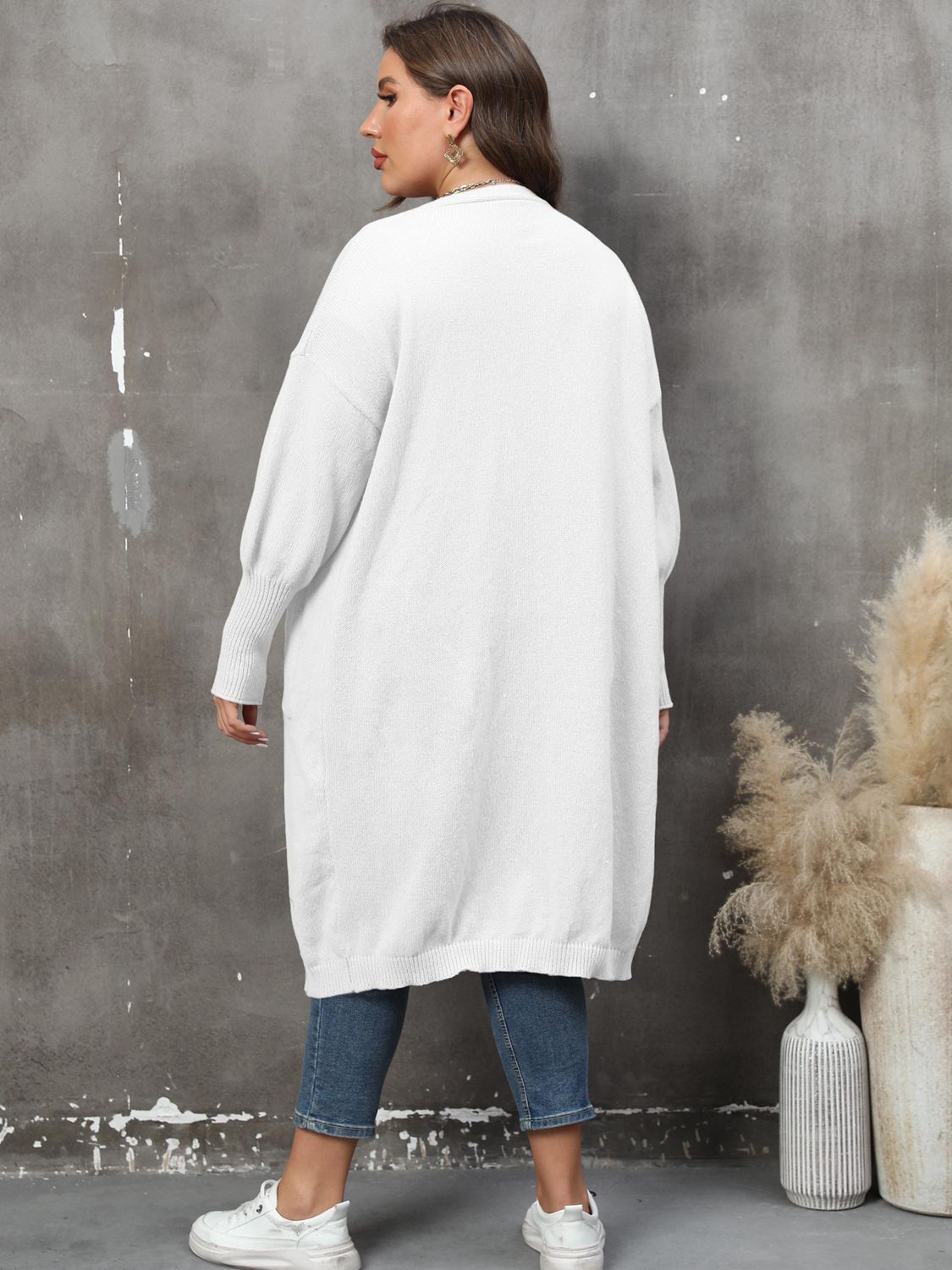 Plus Size Long Sleeve Pocketed Cardigan – Charming Charlie