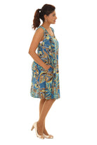 Tropical Print A-Line Dress - Shoreline Wear, Inc.