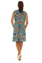 Tropical Print A-Line Dress - Shoreline Wear, Inc.