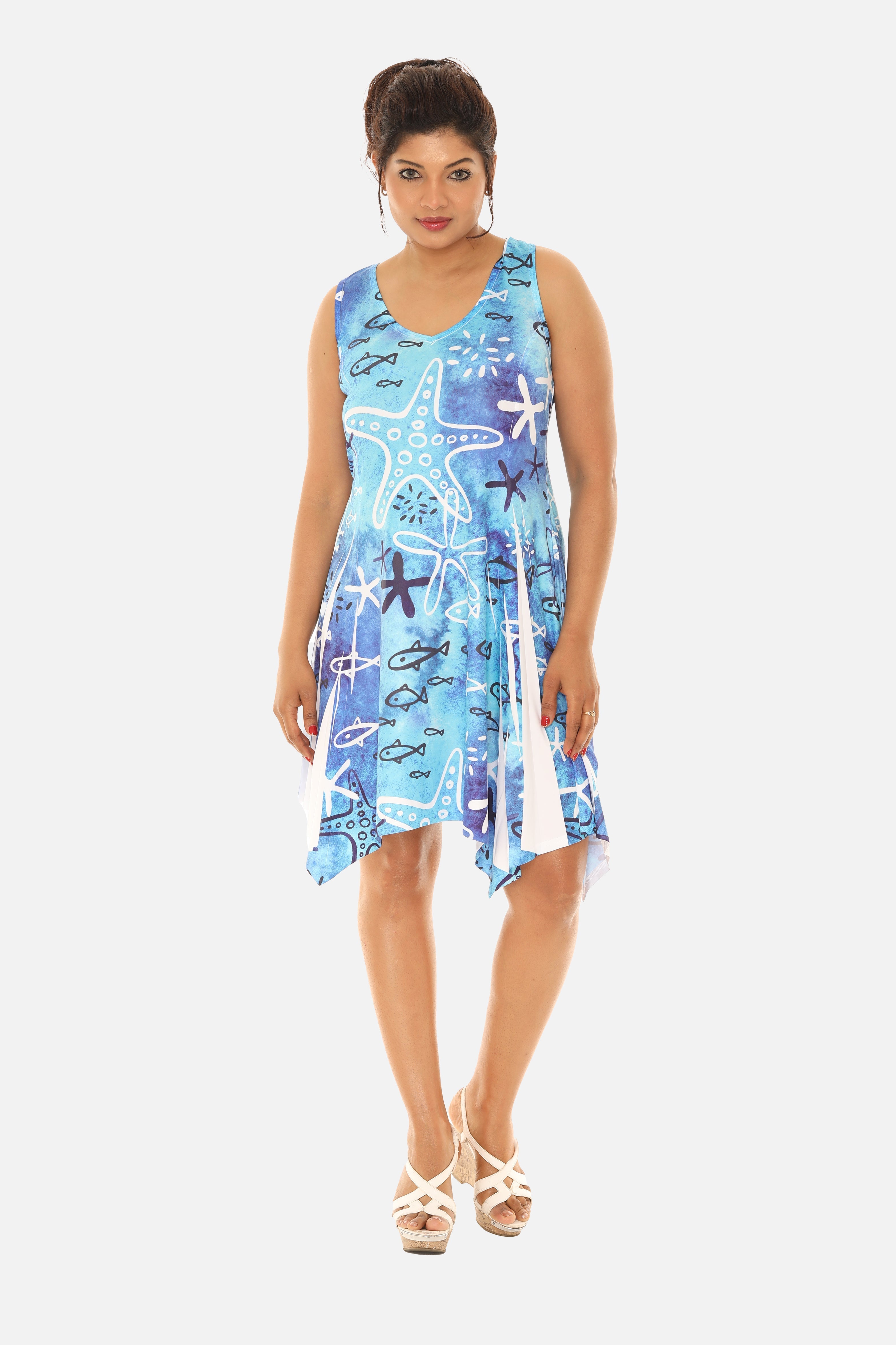 Starfish Sleeveless Short Dress