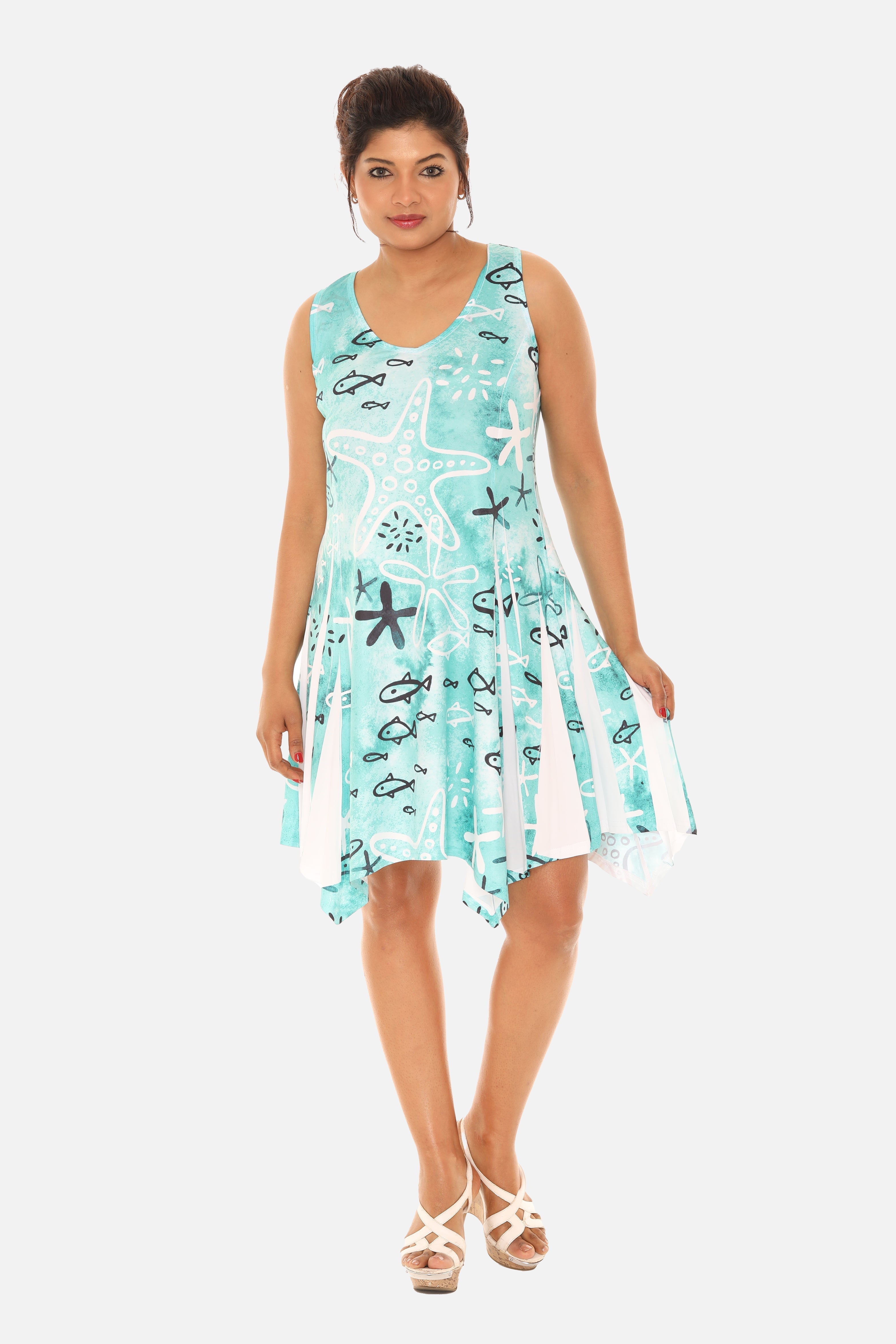 Starfish Sleeveless Short Dress