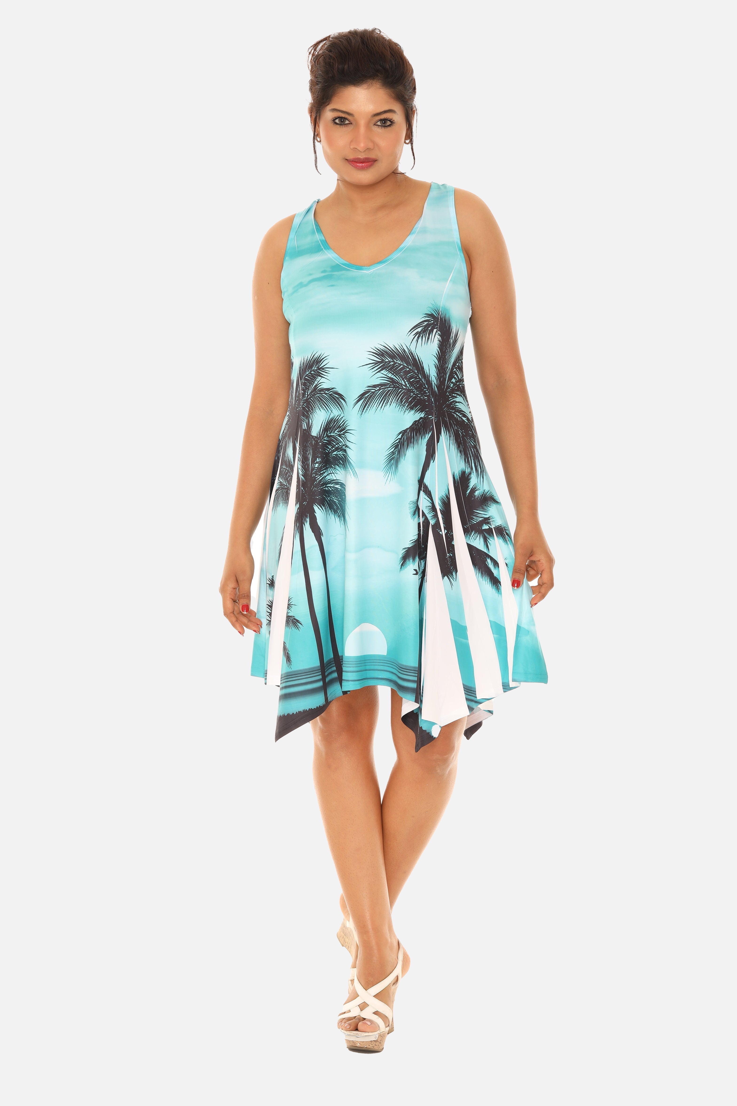 Palm Tree Short Dress
