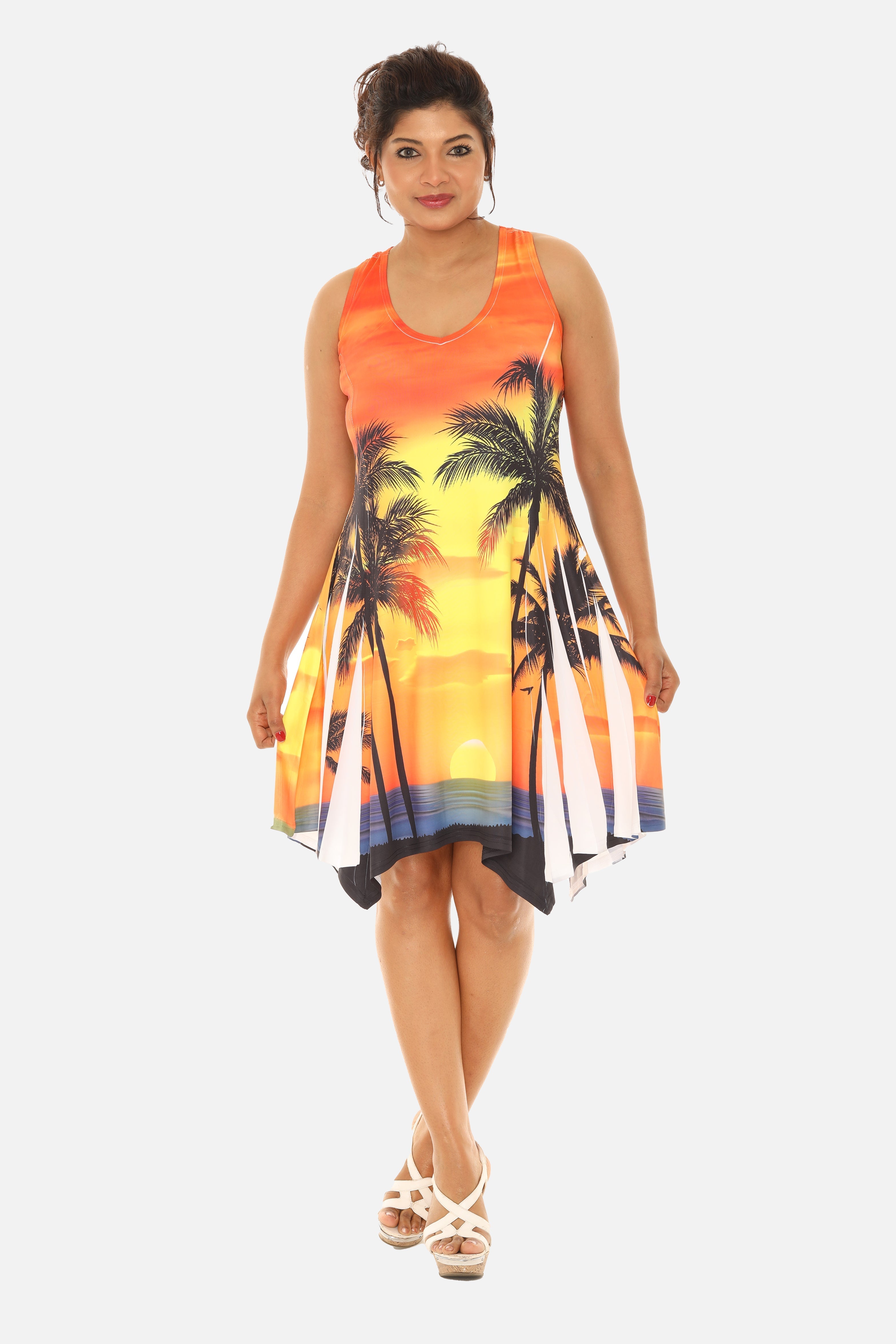 Palm Tree Short Dress