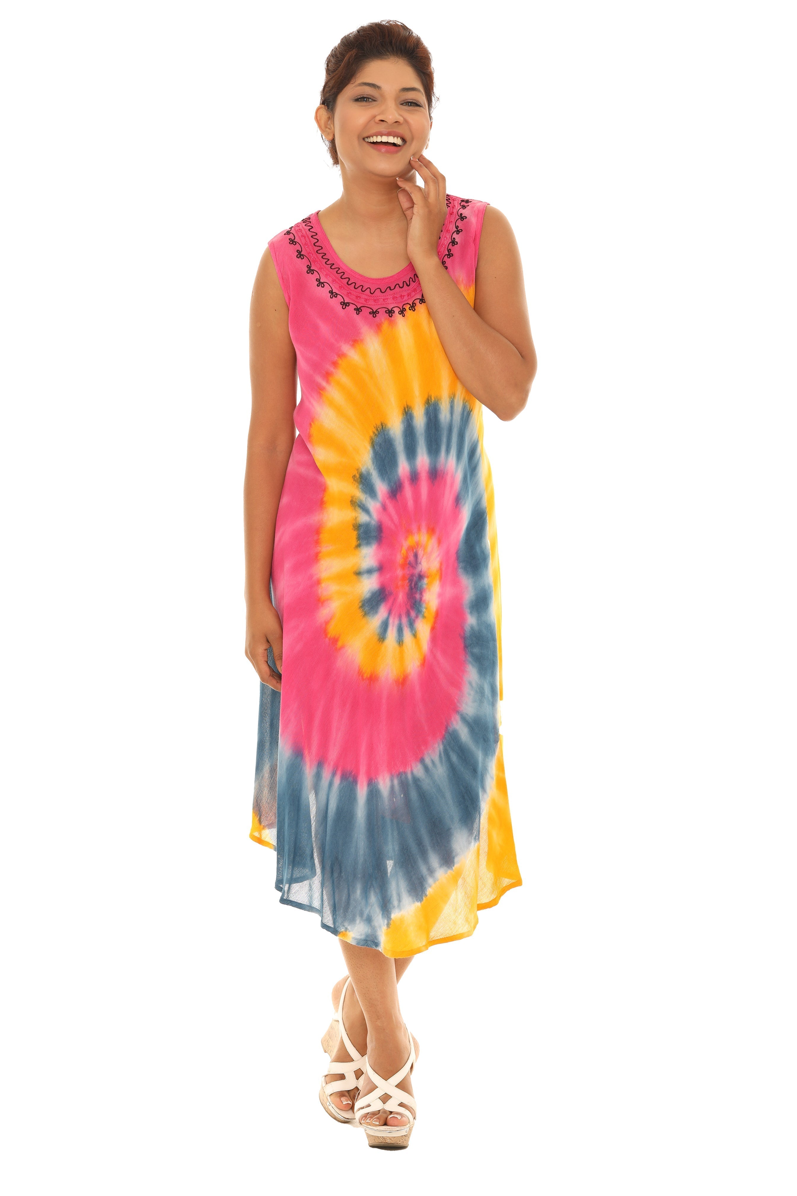 Tie Dye Rayon Sundress - Shoreline Wear, Inc.
