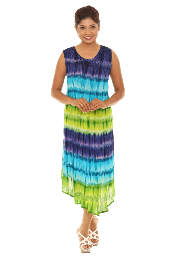 Tie Dye Rayon Sundress - Shoreline Wear, Inc.