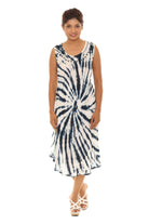 Spiral Tie Dye Rayon Sundress - Shoreline Wear, Inc.