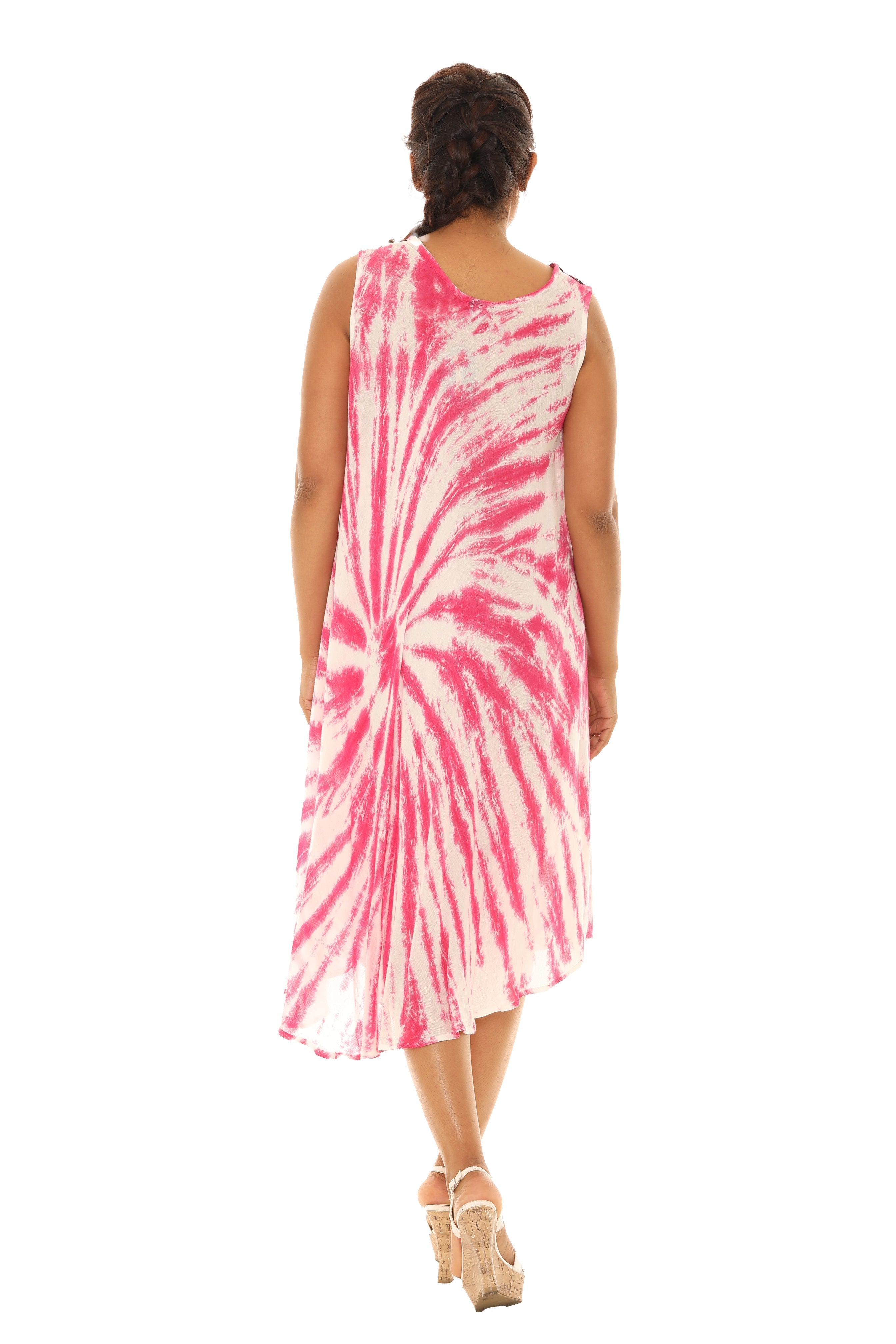 Spiral Tie Dye Rayon Sundress - Shoreline Wear, Inc.